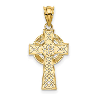 14k Yellow Gold Celtic Cross Pendant K5514