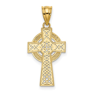 14k Yellow Gold Celtic Cross Pendant K5514