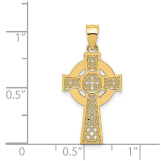 14k Yellow Gold Celtic Cross Pendant K5514
