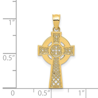14k Yellow Gold Celtic Cross Pendant K5514