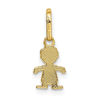 14k Yellow Gold Polished Little Boy Pendant