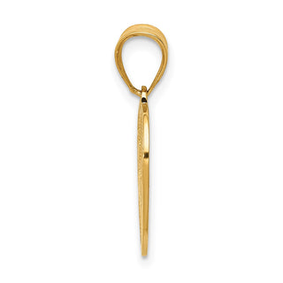 14k Yellow Gold Polished Te Amo Heart Pendant