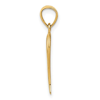 14k Yellow Gold Italian Horn Pendant