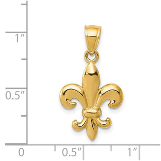 14k Yellow Gold Polished Fleur De Lis Pendant K5941