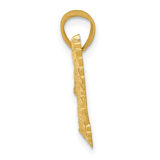 14k Yellow Gold Diamond-cut Eagle Pendant K6000