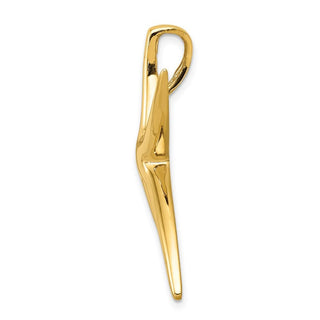 14k Yellow Gold Polished Starfish Slide K6067