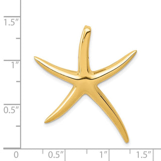 14k Yellow Gold Polished Starfish Slide K6067