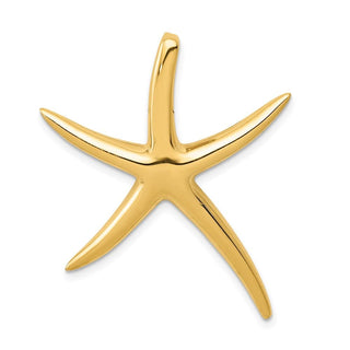 14k Yellow Gold Polished Starfish Slide K6067
