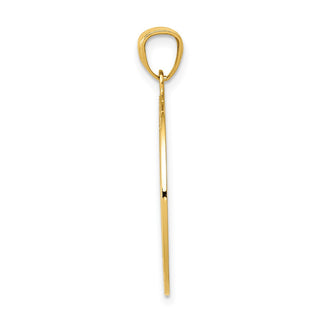 14k Yellow Gold Satin and Polished Lost Without You Compass Pendant