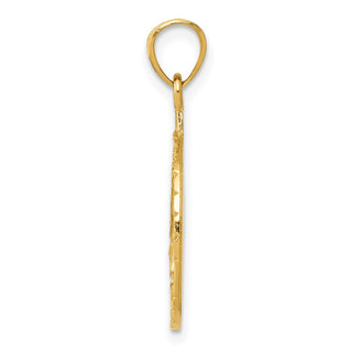 14k Yellow Gold Masonic Symbol In Wreath Pendant