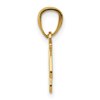 14k Yellow Gold Polished Music Notes Pendant