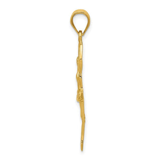 14k Yellow Gold Polished Large Ballerina Pendant