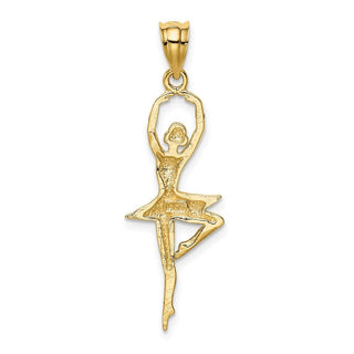 14k Yellow Gold Polished Large Ballerina Pendant