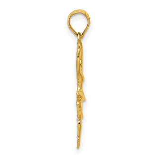 14k Yellow Gold Polished Small Ballerina Pendant