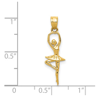 14k Yellow Gold Polished Small Ballerina Pendant