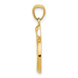 14k Yellow Gold Polished Om Symbol Pendant K6148