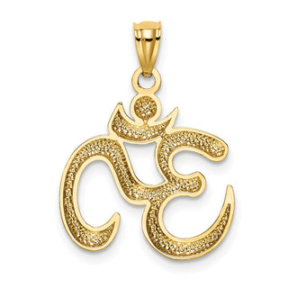 14k Yellow Gold Polished Om Symbol Pendant K6148