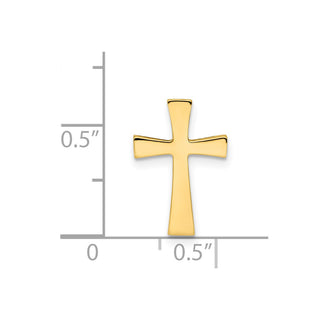 14k Yellow Gold Polished Cross Slide Pendant