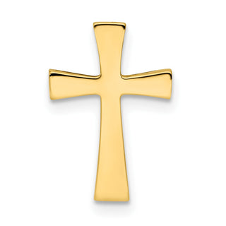 14k Yellow Gold Polished Cross Slide Pendant