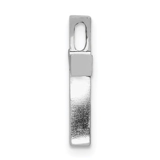 14k White Gold Polished Cross Slide Pendant