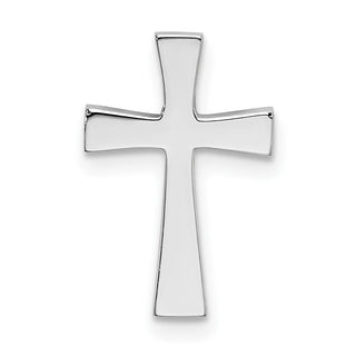 14k White Gold Polished Cross Slide Pendant