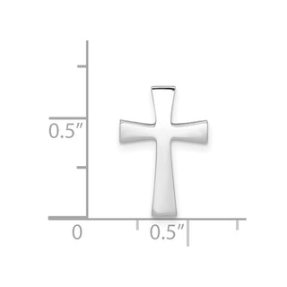 14k White Gold Polished Cross Slide Pendant