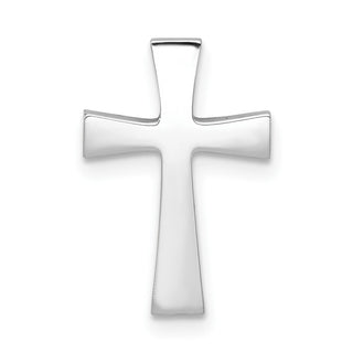 14k White Gold Polished Cross Slide Pendant