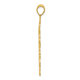 14k Yellow Gold Polished Fancy Cross Pendant K6174