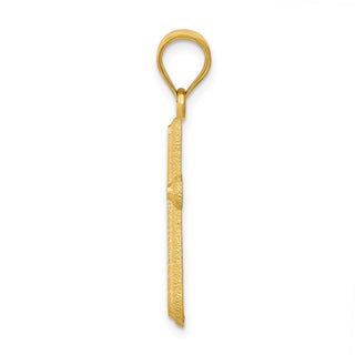 14k Yellow Gold Polished Cross Pendant K6228