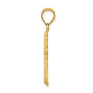14k Yellow Gold Polished Cross Pendant K6228