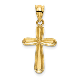 14k Yellow Gold Polished Cross Pendant K6228