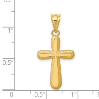 14k Yellow Gold Polished Cross Pendant K6228