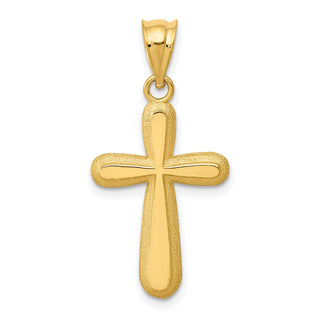 14k Yellow Gold Polished Cross Pendant K6228