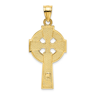 14k Yellow Gold Polished Celtic Cross Pendant K6233