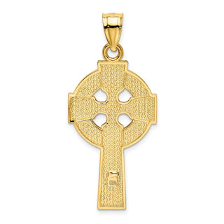14k Yellow Gold Polished Celtic Cross Pendant K6233