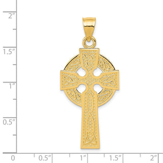 14k Yellow Gold Polished Celtic Cross Pendant K6233