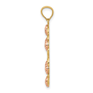 14k Two-tone Gold White Rhodium Our Lady of Guadalupe Pendant