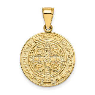 14k Yellow Gold San Benito 2 Sided Round Pendant