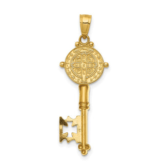 14k Yellow Gold San Benito 2-Sided Key Pendant