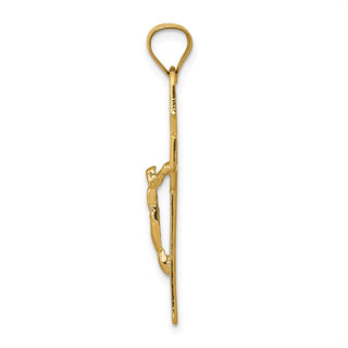 14k Yellow Gold San Benito 2-Sided Crucifix Pendant K6358