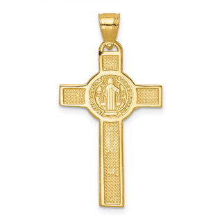 14k Yellow Gold San Benito 2-Sided Crucifix Pendant K6358