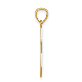 14k Yellow Gold and Rhodium Star Of David with Chai Pendant