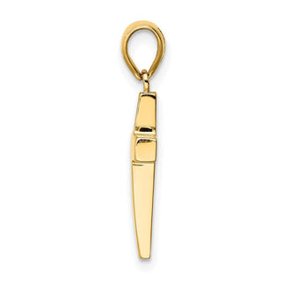 14k Yellow Gold Cross Pendant K6406