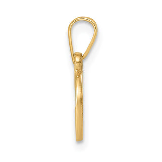 14k Yellow Gold Polished C Block Initial Pendant