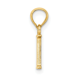 14k Yellow Gold Polished I Block Initial Pendant