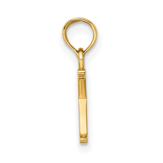 14k Yellow Gold Polished K Block Initial Pendant