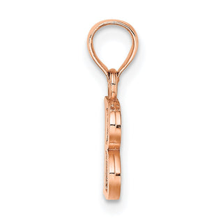 14k Rose Gold Polished B Block Initial Pendant