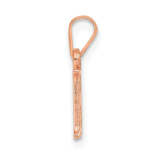 14k Rose Gold Polished B Block Initial Pendant