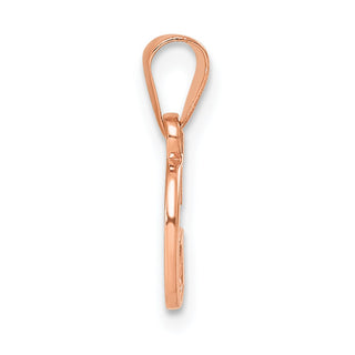 14k Rose Gold Polished G Block Initial Pendant