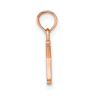 14k Rose Gold Polished K Block Initial Pendant